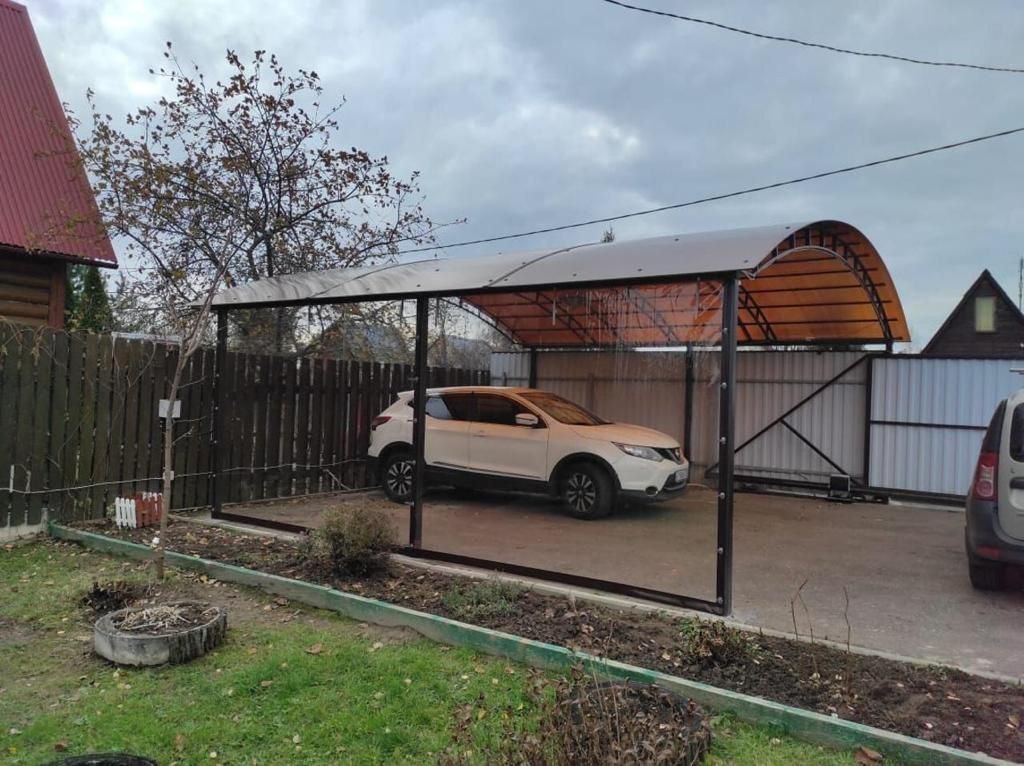 Прозрачные шторы ПВХ для навеса под автомобиль в Кировском